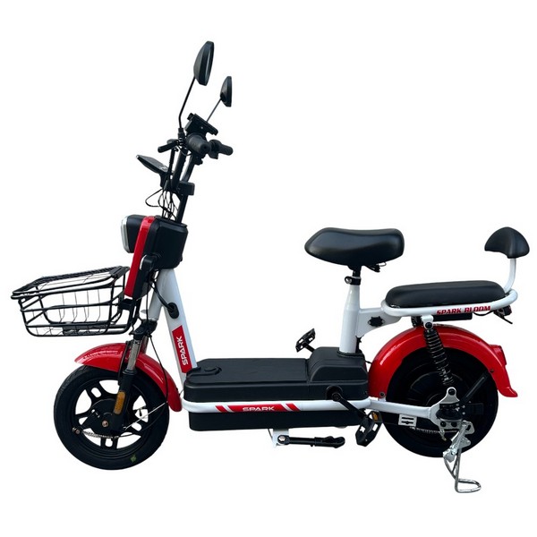 Велосипед з електромотором SPARK BLOOM 14" 48V/400W/12Ah Темно-червоний