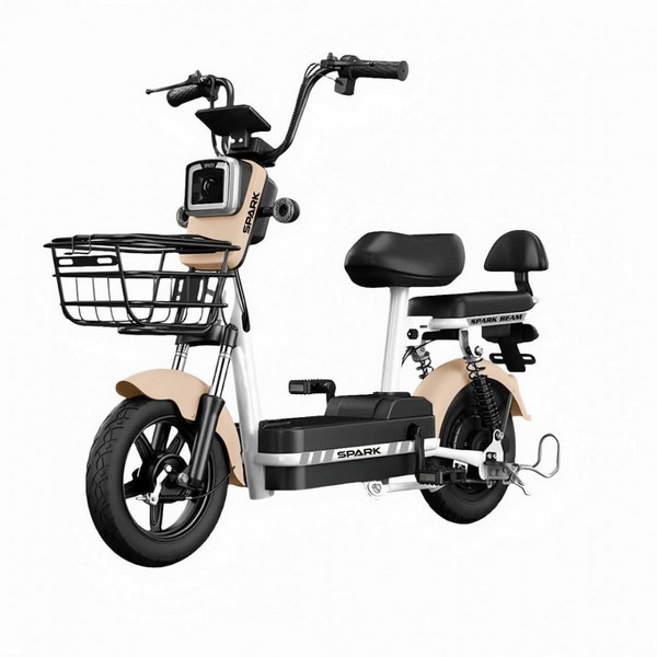 Велосипед з електромотором SPARK BEAM 14" 48V/400W/12Ah Бежевий