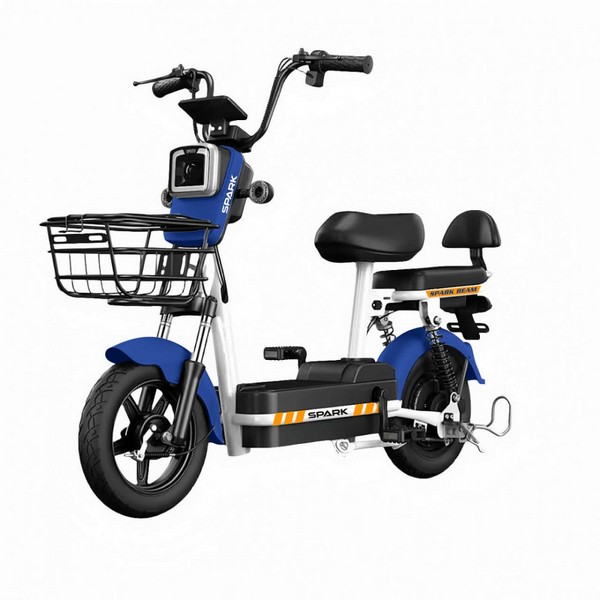 Велосипед з електромотором SPARK BEAM 14" 48V/400W/12Ah Темно-синій