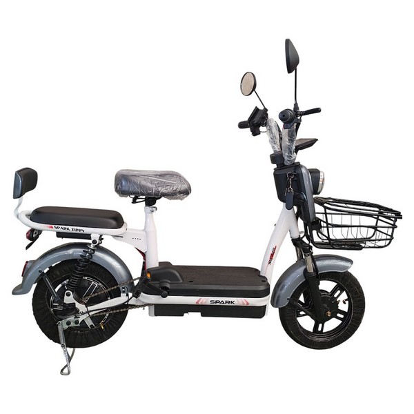 Велосипед з електромотором SPARK ZIPPY 14" 48V/400W/12Ah Сірий